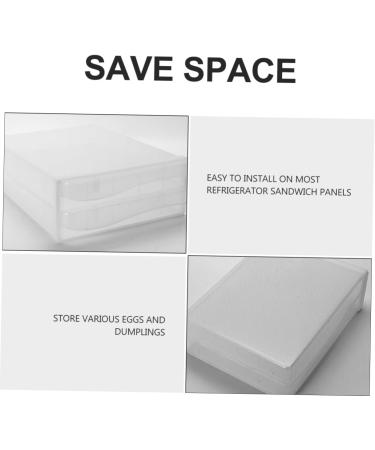 OSALADI 1 pc box Home Container Dumplings Double-deck Containe Eggs Transparent Plastic Deck re-usable Transparent Color 36X26CM double-deck - Buy Online on SooperMarket.com