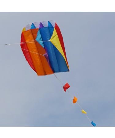 Besra Colorful Parafoil Kite with Long Tail - Easy to Fly Outdoor Fun for Kids & Adults | 20 inch - Buy Online on SooperMarket.com