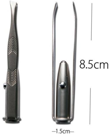 HAPINARY Stainless Steel Tweezers Led Light Eyelash Tweezer Led Eyebrow Tweezer Eyebrow Hair Removal Tweezer Lash Tweezer - Buy Online on SooperMarket.com