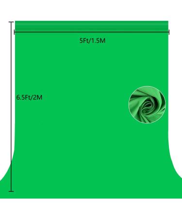 YELANGU Green Screen Backdrop Kit - 6.5X5ft Portable Studio for Streaming, Photos, Video Conferences - Buy Online on SooperMarket.com