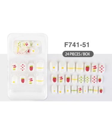 dijiusidy False Nail Perfect Matching Simple to Wear Fingernail Full Coverage Press Type Strong Viscosity Adjustable Paster Type 3 F741 Type 3 F741 - Buy Online on SooperMarket.com