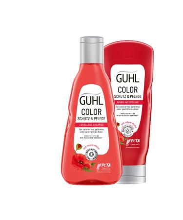 Bundle from Guhl Color Protection & Nursing Shampoo - Contents: 250 ML + Guhl Color Protection & Care Riner Contents: 200 ml - hair type: colored - color gloss bundle with protection & care shampoo + rinsing