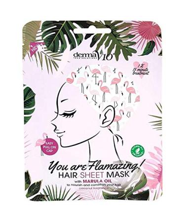 Flamingo Print Hair Mask