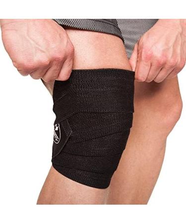 C.P.Sports Kniebandage - 200cm-250cm T25 | Velcro-Free Strength Bandage for Bodybuilding Powerlifting & Cross-Training | Camouflage Black | Optimal Support for Men & Women - Buy Online on SooperMarket.com