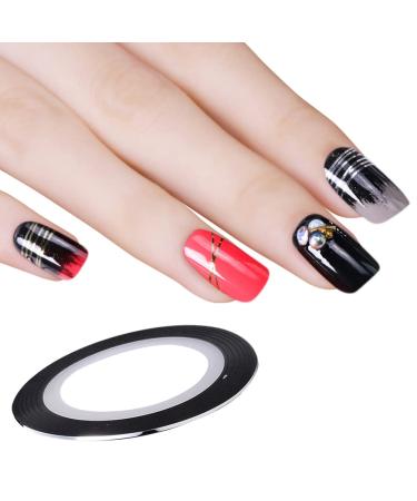 Nail Striping Tape Line Nail Striping Tape Line Adhesive Nail Sticker Nail Art Decoration Nail Strips Sticker Silver - Buy Online on SooperMarket.com