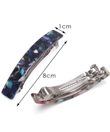 6 Pcs Tortoise Shell Acetate French Design Hair Barrettes for Women - Stylish Hair Clips - Buy Online on SooperMarket.com