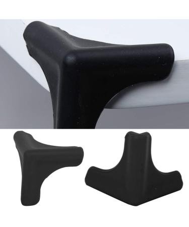 Edge Corner Protectors Guards Silicone Smooth Soft Children Safety Cushions Triangle Shape for Wood Glass Steel Ceramics Surface 4Pcs Black - Buy Online on SooperMarket.com