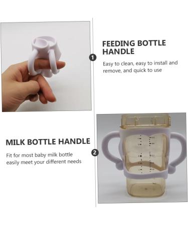 Kisangel 14 Pack Baby Bottle Handle Gripper Toys - Toddler Milk Feeder Handle & Beak Cup - White - Ideal for Baby Food & Feeding Accessories - Buy Online on SooperMarket.com