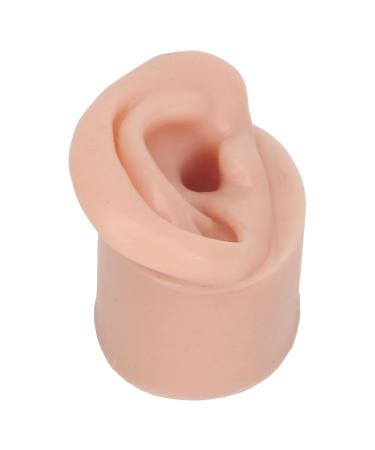 Display Ear Model Reusable Simulated Silicone Practice Ear Model Portable Elastic for Jewelry Store for Beginner(Right)