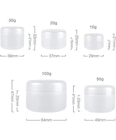 Tianzd 24-Piece 20ml White Plastic Empty Cream Can Set with Lids & Spatulas - Ideal Cosmetic Containers for International Shipping - Buy Online on SooperMarket.com