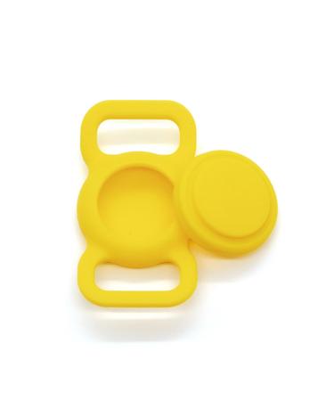 For Airtag dog collar holder for Apple Airtag Dog Tracker GPS Tracking Accessories Anti-Lost Protective cover silicone Air day cat necking band dog airtail for pets cat dog hall tapes yellow