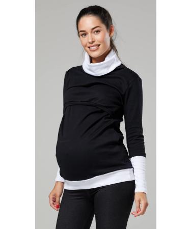 HAPPY MAMA Women's Maternity Nursing Jumper Sweatshirt 348 - Size 10-12, Black & White - Buy Online on SooperMarket.com