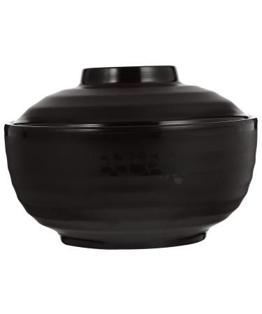 Cabilock Plastic Cutlery Japanese Noodle Bowl Japanese Style Miso Soup Bowl with Lid Restaurant Soup Bowl 15X15X7. 2CM Japanese Soup Bowl Ramen Bowl 15X15X7.2CM