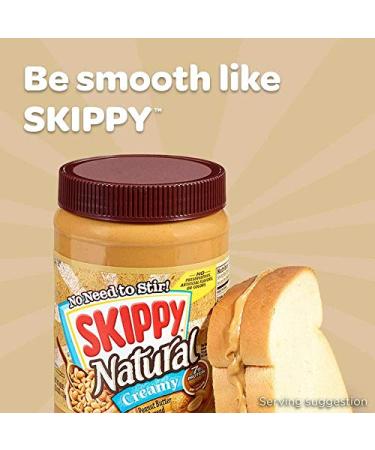 Skippy Natural Creamy Peanut Butter 26.5 oz - Smooth and Delicious - Buy Online on SooperMarket.com