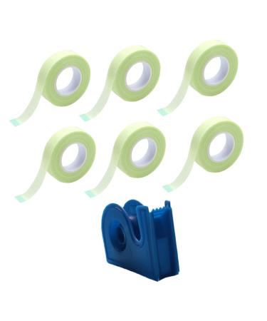 Housoutil 1 Grafting Eyelash Tape Adhesive Eyelash Fabric Eyelash Tape Eyelash Stapler Eyelash Extension Tape Best Lash Tape Eyelash Tapes with Cutter Non-woven Fabric Auxiliary 6.8x4.5cm Blue