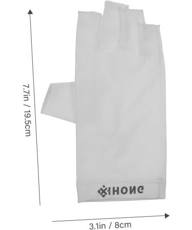 Mikinona 1 Pair UV Gloves Gel Nail Gloves Half Finger Gloves Outdoor Gloves Nail Art Skin Care Supply Summer Beach Gloves Womens Gloves UV Hand Protection Shield White LED Women's Fabric - Buy Online on SooperMarket.com