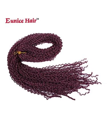 3 Packs Eunice Synthetic Crochet Braids - Curly Box Braids 28 Inch (99J) | International Shipping - Buy Online on SooperMarket.com