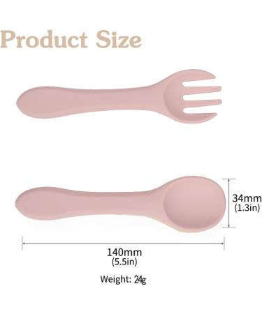 6 Pcs Silicone Baby Weaning Forks and Spoons Set for Self-Feeding - Training Utensils for Toddlers and Babies Over 6 Months - Boy and Girl First Foods - Buy Online on SooperMarket.com