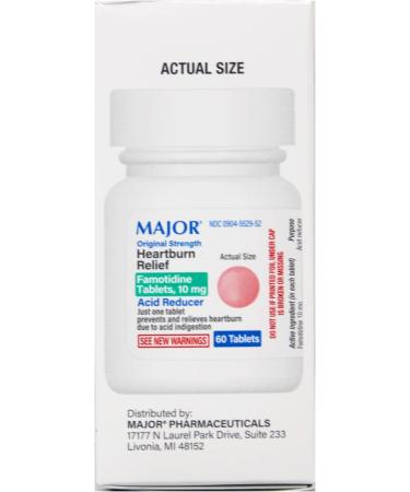 NBGRLVS SIXNE Famotidine 10mg Pink Tablets - 60 Count | Heartburn Relief | UPC 309045529522 - Buy Online on SooperMarket.com