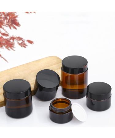 Dajidafu Amber Glass Bottle For Makeup And Body Care Products Multi-functional Screw Lid Reusable BPA-free Eco-friendly 100g Black 100g 100g Black 100g - Buy Online on SooperMarket.com