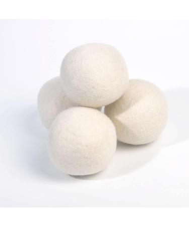Organic Wool Dryer Balls - Natural Laundry Balls for Chemical-Free Softening, Wrinkle Reduction, and Faster Drying (2 Pack) - Buy Online on SooperMarket.com