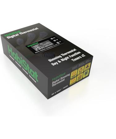 Habistat - Digital Dimming Thermostat - Day And Night Timer - Waterproof - 3 Metre Long Sensor - Adjustable Alarm - Perfect For Reptile Encourages - 600 Watt - Buy Online on SooperMarket.com