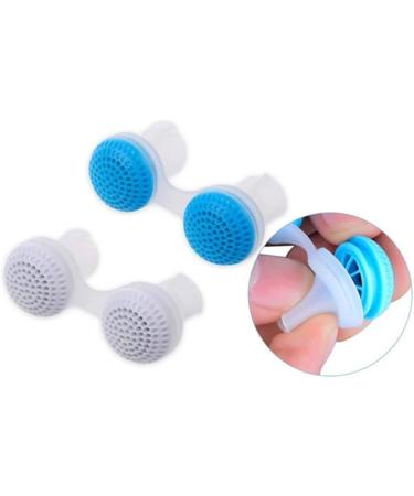 Amawa 2Pcs Mini Silicone Anti-Snoring Device - Blue | Stop Snoring and Improve Sleep Quality - Buy Online on SooperMarket.com