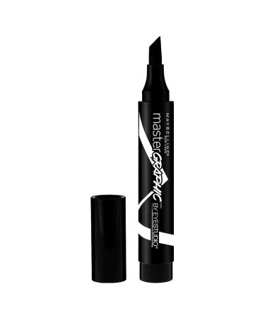 Maybelline New York Eye Studio Master Graphic Liquid Eyeliner Striking Black 0.084 Fluid Ounce