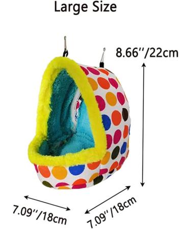 Litewoo Large Parrot Bird Bed Hammock - Winter Warm Plush Nest Toy for Conure, Lovebird, Parakeet, Cockatiel, Chinchilla, Guinea Pig, Squirrel - Cage Accessory - Buy Online on SooperMarket.com