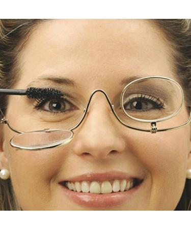 Magnifying Make up Eyeglasses  3X Magnification  Single Lens  Flip-able Each Side Cosmetic Application