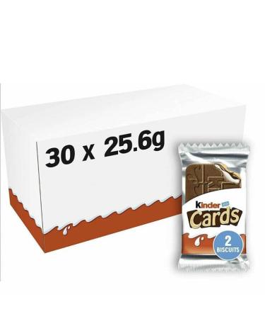 WowBoxMe Kinder Cards Wafer Biscuits 30 x 25.6g PMP Packs