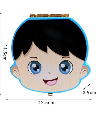 Lvjkes Tooth Box Baby Tooth Box Childrens Wooden Tooth Box Baby Tooth Box Keepsake Save Organizer for Baby Kids Boys and Girls Tooth Storage Box Souvenir Baby Teeth Save Box (Blue/Boy) - Buy Online on SooperMarket.com