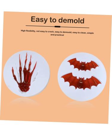 Abaodam 5pcs Christmas Theme Glue Silicone Mold 3d Silicone Mold Halloween Silicone Molds Bat Making Mold White 5.5X1cm - Buy Online on SooperMarket.com