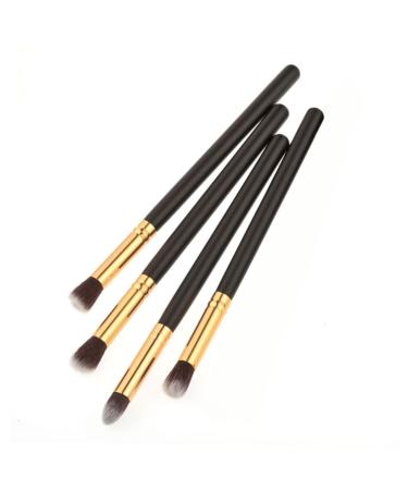 NOLITOY Cream Suit 4pcs Set Eyeshadow Stick Eye Make-up Brush Kit Glitter Eyeshadow Creamy Eyeshadow Synthetic Hairs Eyeshadow Professional Glitter Makeup Eye Makeup Eyebrow Brush Small Medium Black