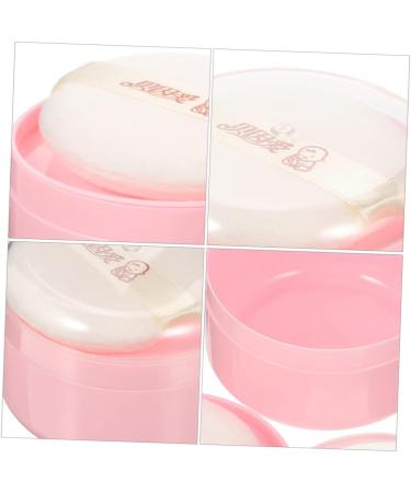 Kisangel 12 Pcs Body Powder Puff Box Baby Powders Set | Charming Pink Synthetic Sponge | Baby Powder Container 8x6cm - Pink (Pack of 2) - Buy Online on SooperMarket.com