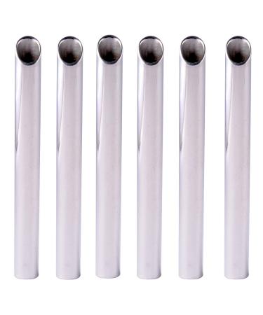 CHUANCI 361L Surgical Steel Piercing Receiver Piercing Needle Receiving Tube Body Jewelry Holding Tattoo Supplies Microblading Tools 6PCS 8mm(0g)