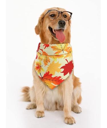 3Pcs Halloween Dog Bandanas Thanksgiving Pet Triangle Bibs Fall Pumpkin Maple Leaf Printed Dog Kerchief Adjustable Washable Scarfs Accessories for Small Medium Large Girl Boy Dogs Puppies Cats Pets - Buy Online on SooperMarket.com