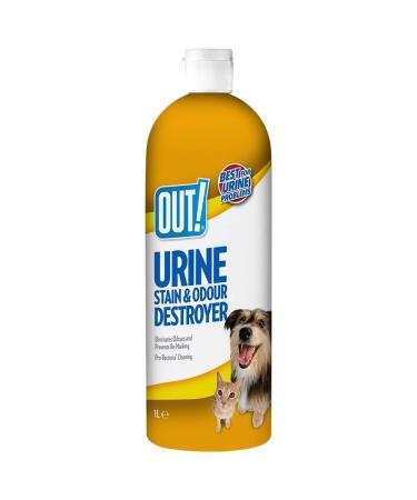 OUT! Urine Stain & Odour Destroyer for Pets | Enzymatic Pro-Bacteria Cleaner - 1 Litre