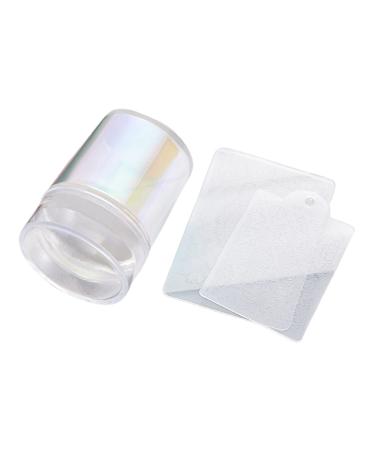 Sanwood 1 set nail art stamp trendy good elasticity soft texture nail tool stamp seal for women diy craft manicure tool transparent