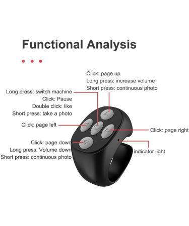 Bluetooth Remote Control Page Turner for iPhone Camera - TikTok Compatible & iOS/Android Devices - Buy Online on SooperMarket.com