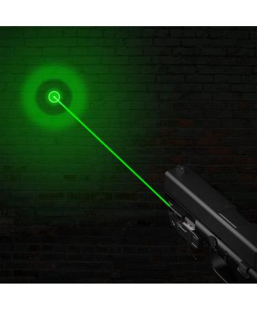 VOTATU H3L-GC Green Pistol Laser Sight | Ultra Low Profile Circle Dot Laser | Strobe Mode | USB Rechargeable - Buy Online on SooperMarket.com