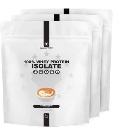 Canadian Protein 100% Whey Isolate 27g of Protein | 6 kg of Cappuccino Flavoured Low Carb Keto Friendly Workout Recovery Drink | Protein Powder Rich in BCAA Amino Acids - Buy Online on SooperMarket.com