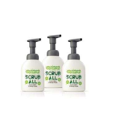 Scrubbington Scrub All Children's 3 in 1 Shampoo Conditioner & Body Wash Foam for Sensitive Skin with 98% Natural Ingredients 3 x 200ml 200 ml (3 Series Pack)