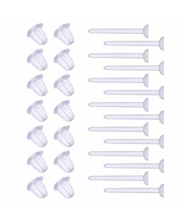 Plastic Earrings,Clear Plastic Earrings Clear Earrings Plastic Post Earrings Plastic Earring Posts and Earring Backs Silicone Earrings Clear Stud Earrings 100 Pairs Back Earrings and Blank Pins Stud 200PCS-Flat 3mm