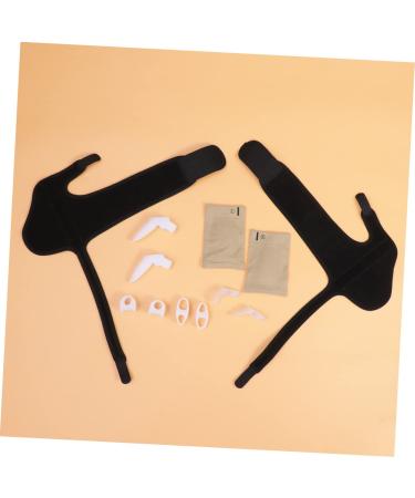 Healeved 12pcs Toe Strap Kit - Gel Toe Separator & Big Toe Straightener Set for Arch Support Bands and Silicone Holder - Black - Buy Online on SooperMarket.com