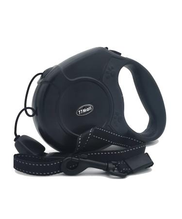 Retractable Dog Leads 26ft Pet Adjustable Leash for Small Medium Large Dogs Up to 49.8Kg (Black)