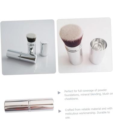 minkissy Cosmetic Applicator Retractable Brush Travel Makeup Dense Foundation Brush Retractable Makeup Brush Retractable Powder Brush Foundation Makeup Tool Metal With Cover - Buy Online on SooperMarket.com