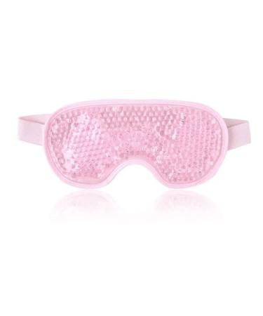 Gamufw Cooling Eye Mask Hot Cold Therapy Gel Eye Mask for Puffy Eye Migraine Relief Headache Dark Circles Dry Eyes Swollen Eyes Sinus Pain (Pink)