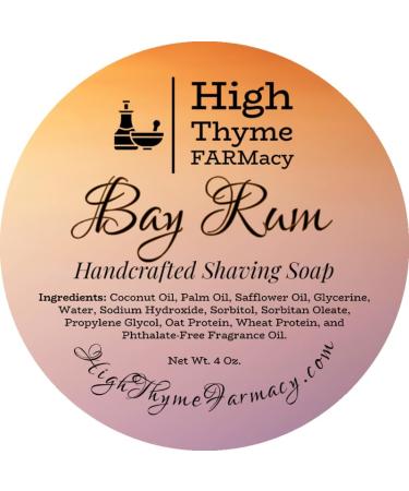 Bay Rum Shaving Soap Puck - 4 oz Large Bar in Travel Tin | Premium Men's Shave Soap Made in the USA - Buy Online on SooperMarket.com
