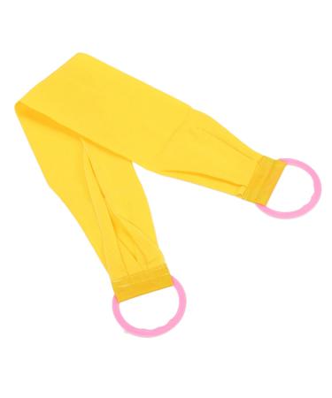 Exfoliating Back Scrubber  Back Exfoliator with Double Sided  Back Exfoliator with 450D Coarse Sand  Exfoliating Back Scrubber with Handle for Body Washing Shower (Yellow)